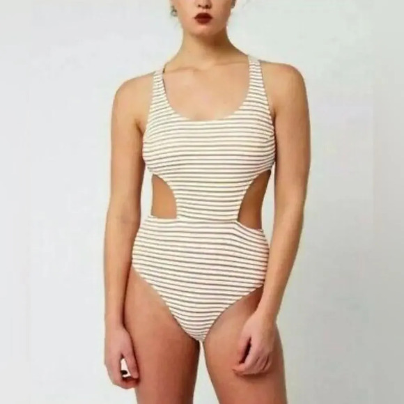Vigoss Met Stripe One Piece Swimsuit SZ 3X - Picture 1 of 7